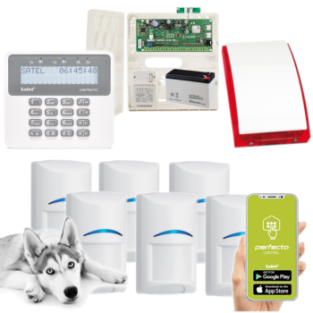 ZESTAW ALARMOWY SATEL PERFECTA 16 SET-A 6 CZUJEK BOSCH PET + PRF-LCD + SYRENA SP-4001 R